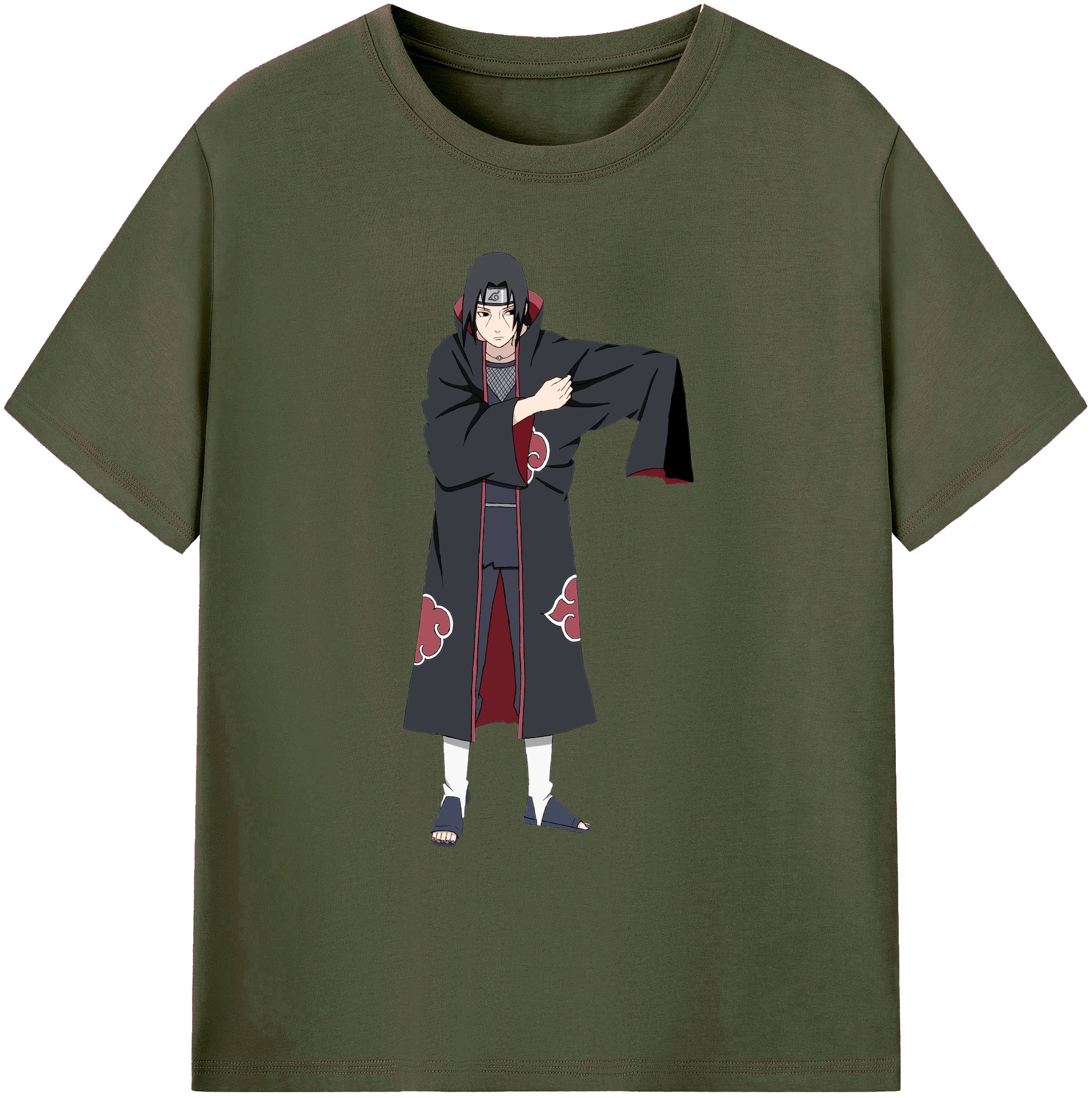 （画像用） NARUTO -ナルト- うちは イタチ Uchiha Itachi 綿100％ メンズ半袖Tシャツ｜肌触りやわらか＆通気性